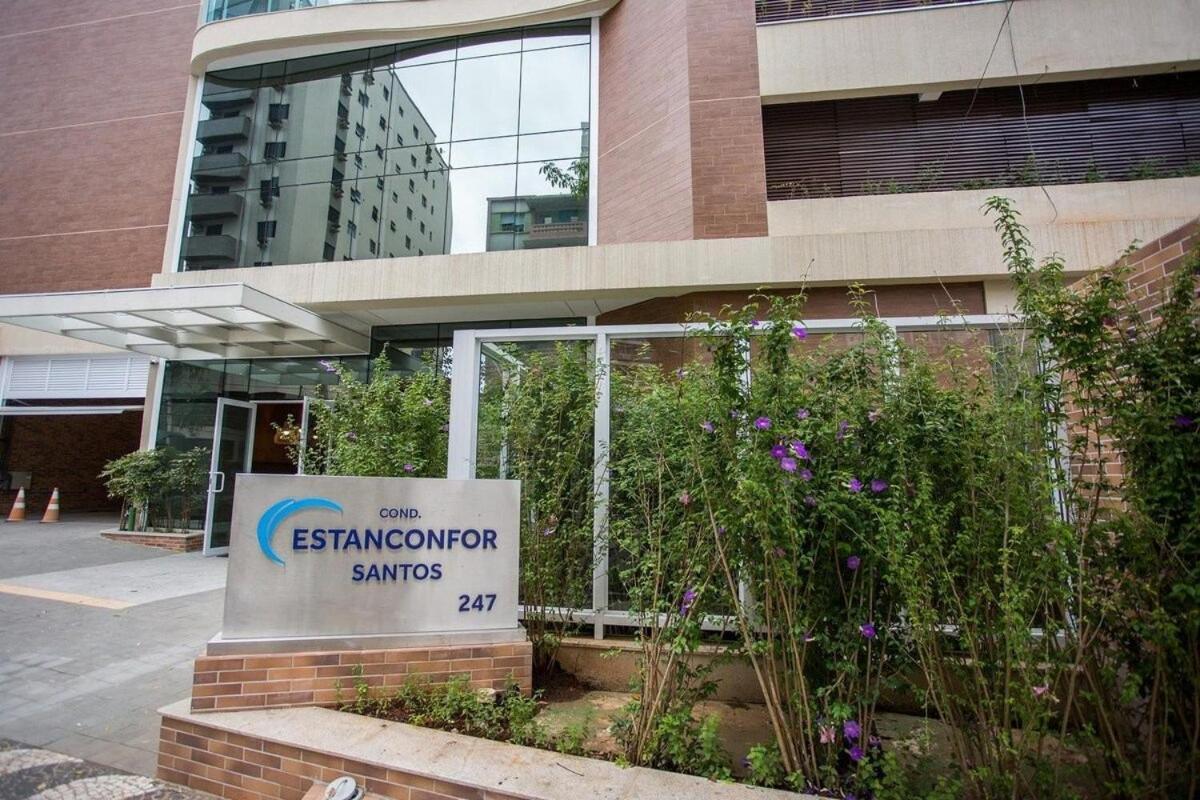 Estanconfor Praia Santos Ac Garagem Sacada Fechada Eksteriør bilde
